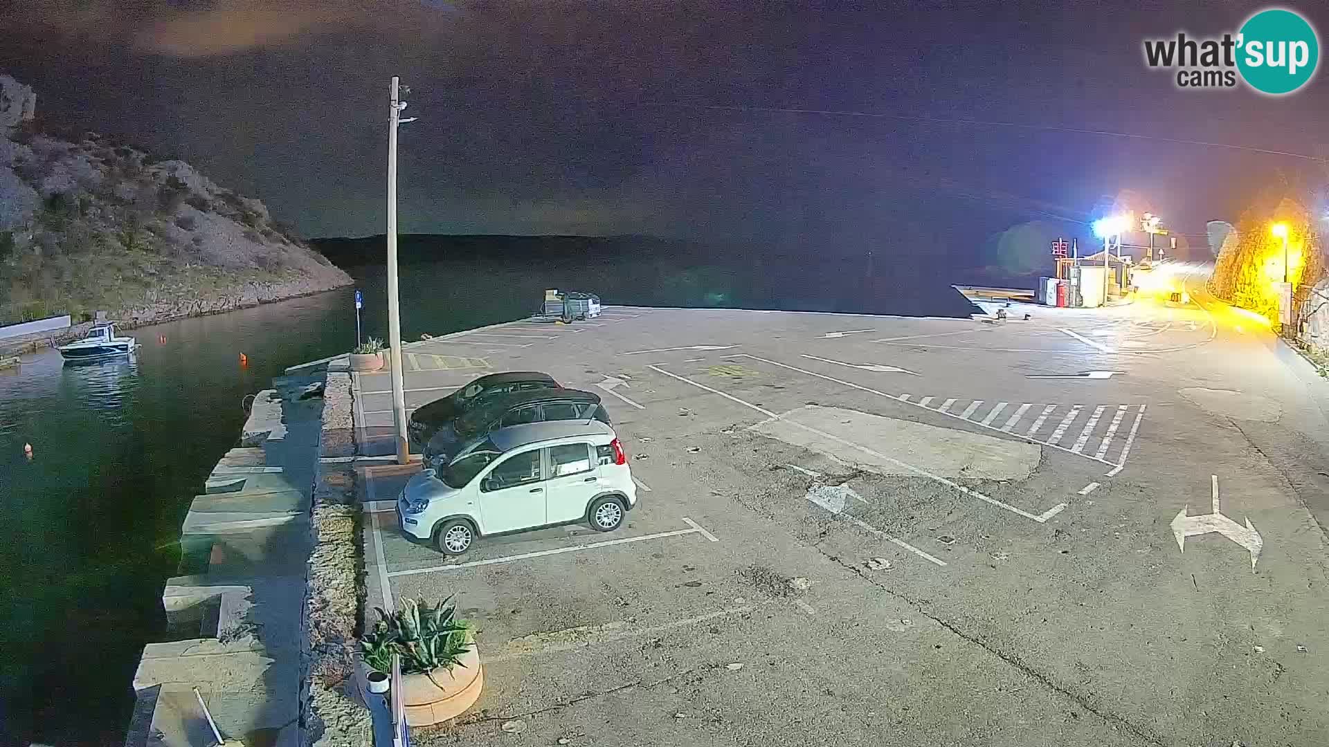 Webcam Prizna ferry port to Pag island