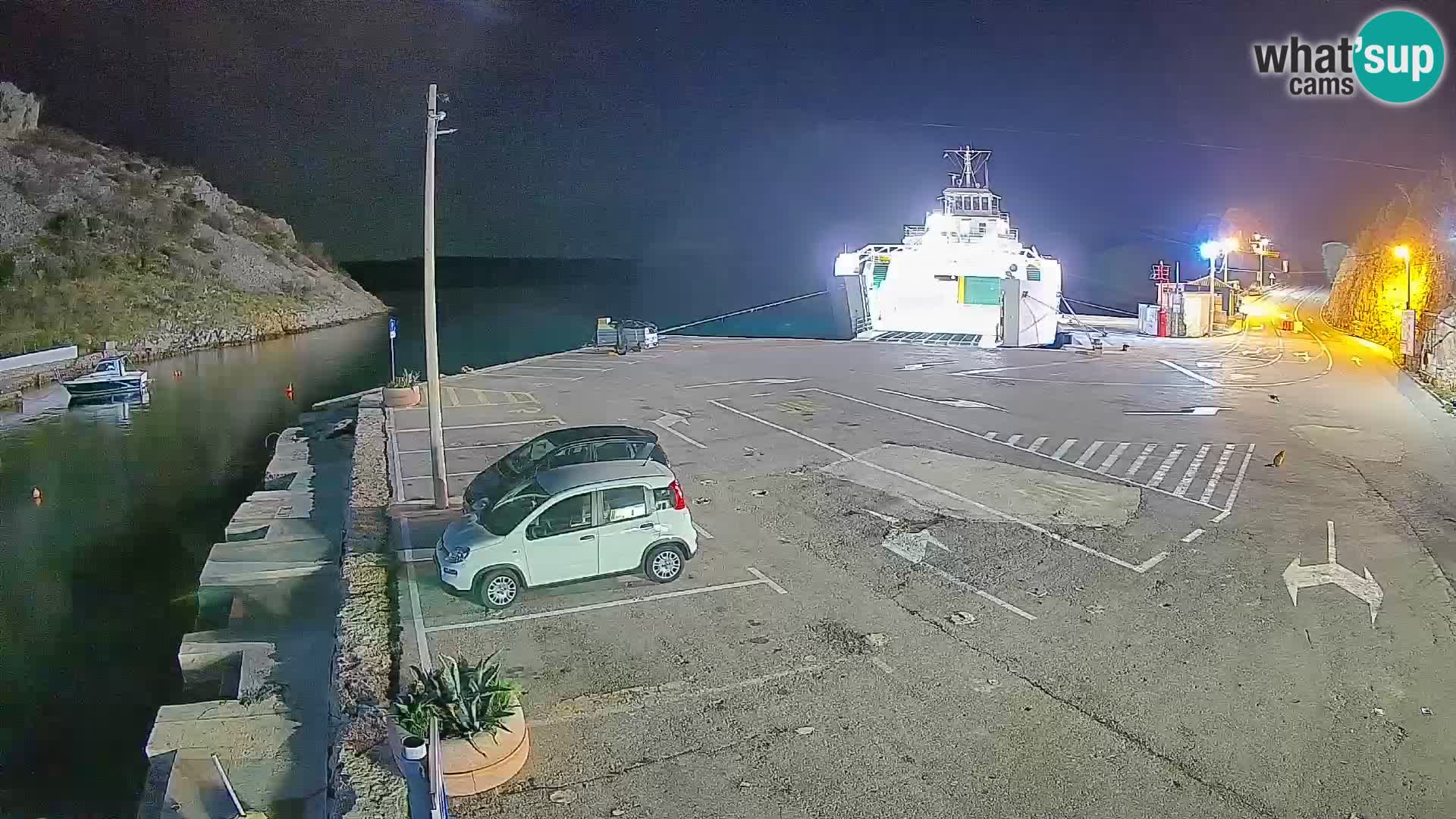 Webcam Prizna ferry port to Pag island