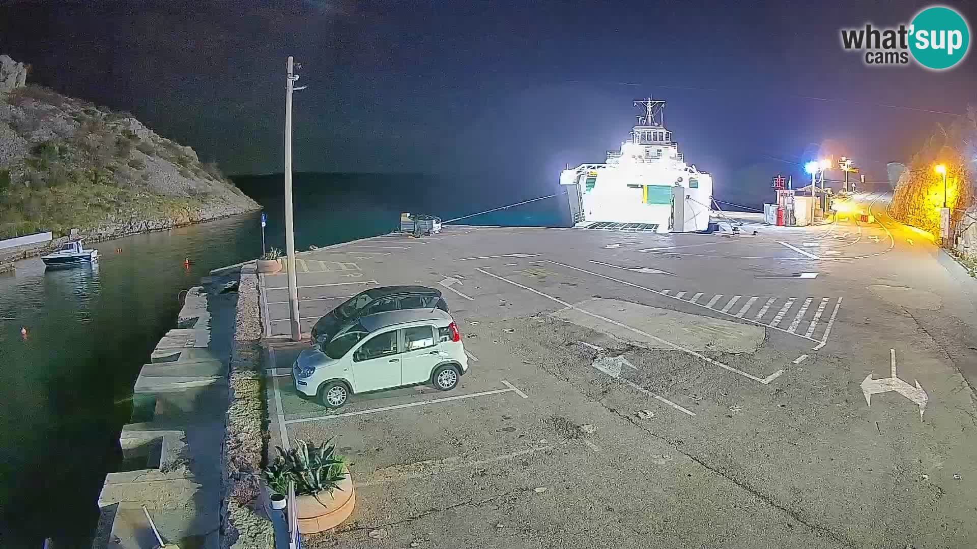 Webcam Prizna ferry port to Pag island