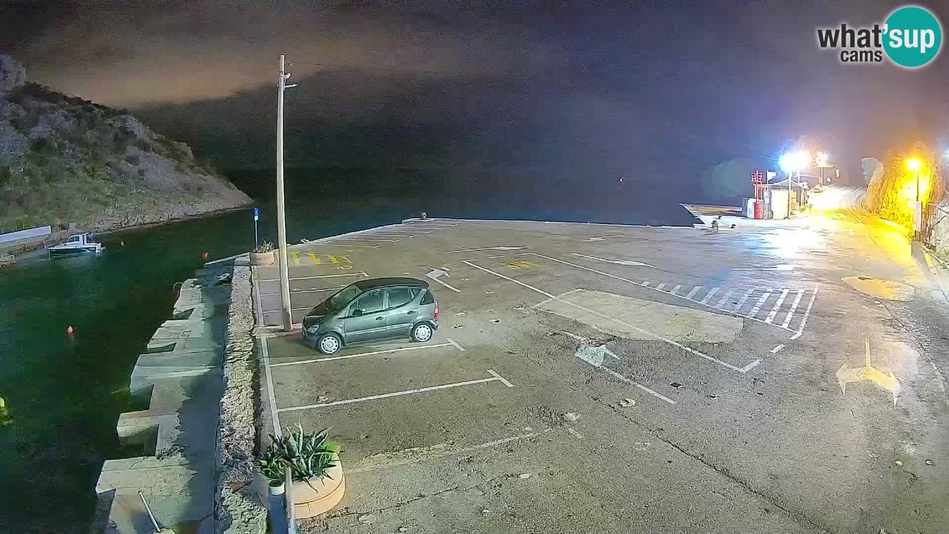 Webcam Prizna ferry port to Pag island