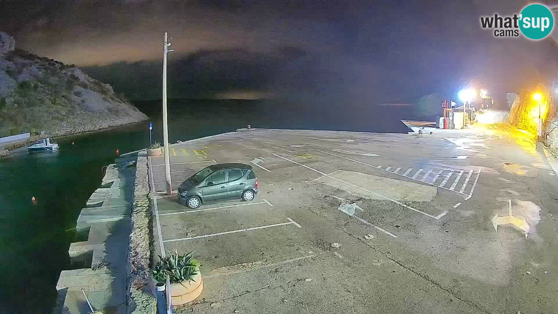 Webcam Prizna ferry port to Pag island