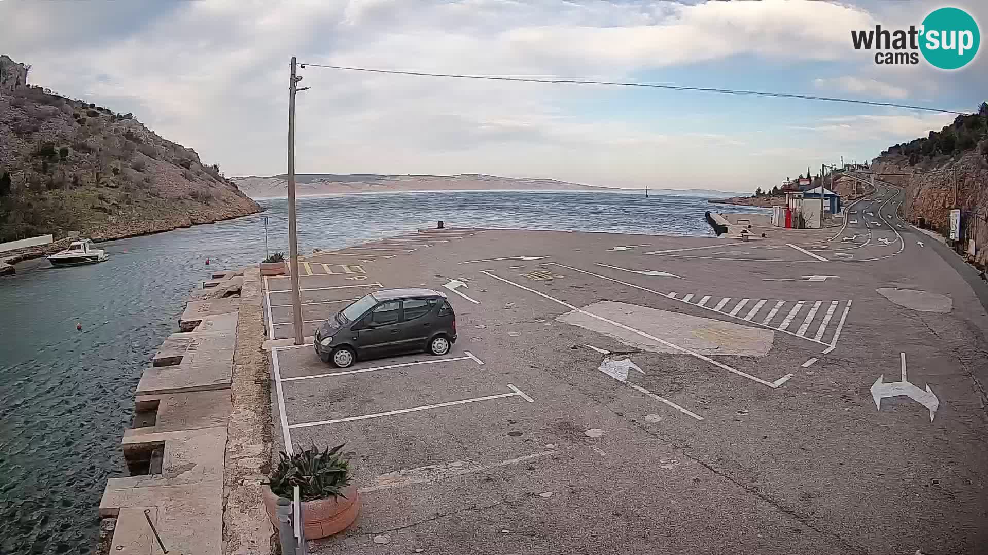 Webcam Fährhafen Prizna – zur Insel Pag