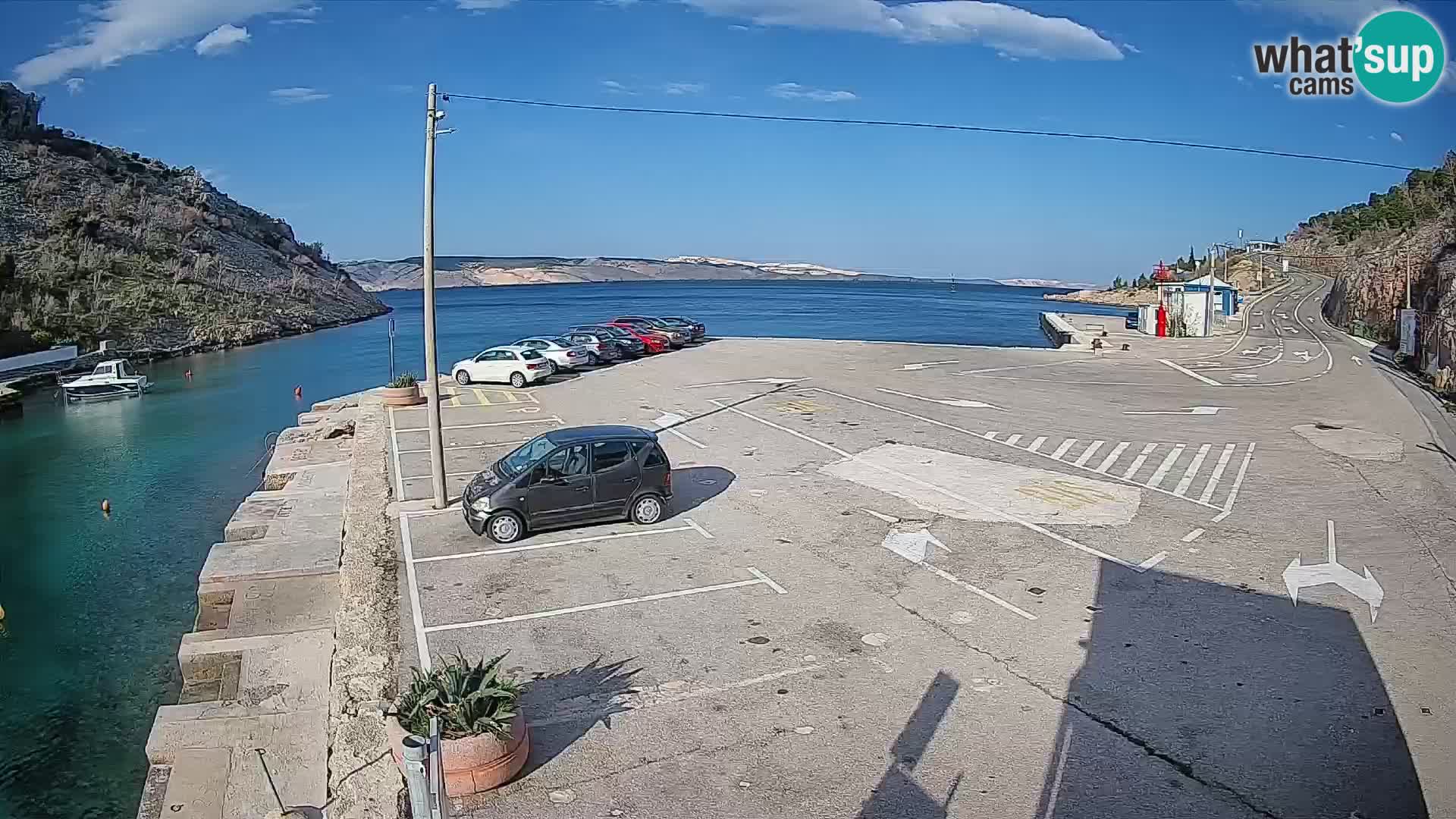 Webcam Fährhafen Prizna – zur Insel Pag