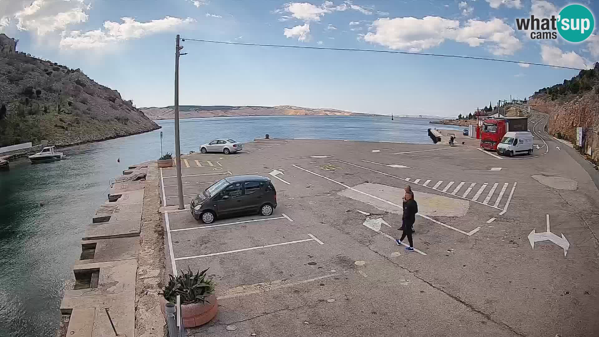 Webcam Fährhafen Prizna – zur Insel Pag