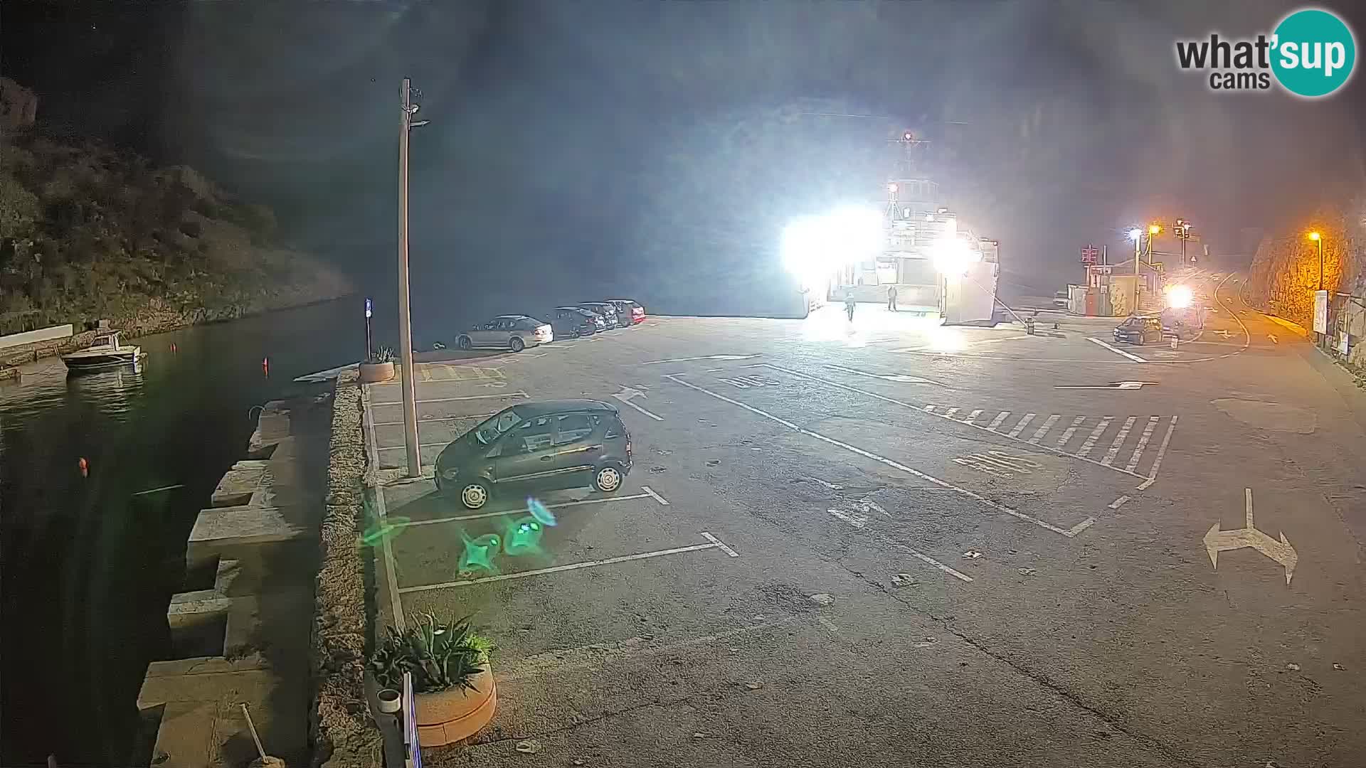 Webcam port de ferry de Prizna – vers l’île de Pag