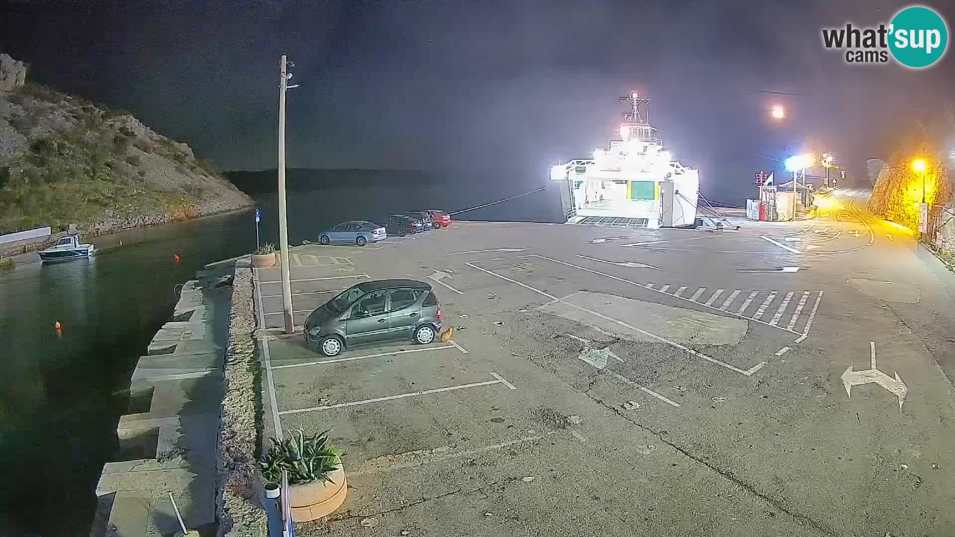 Webcam Fährhafen Prizna – zur Insel Pag