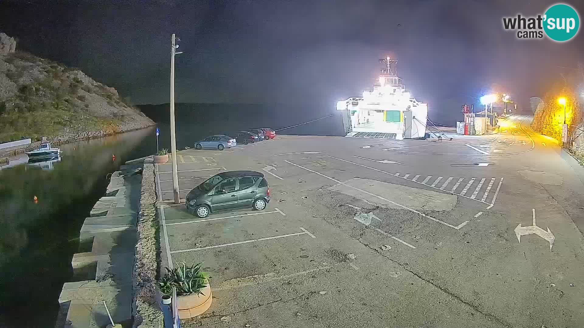 Webcam Prizna ferry port to Pag island