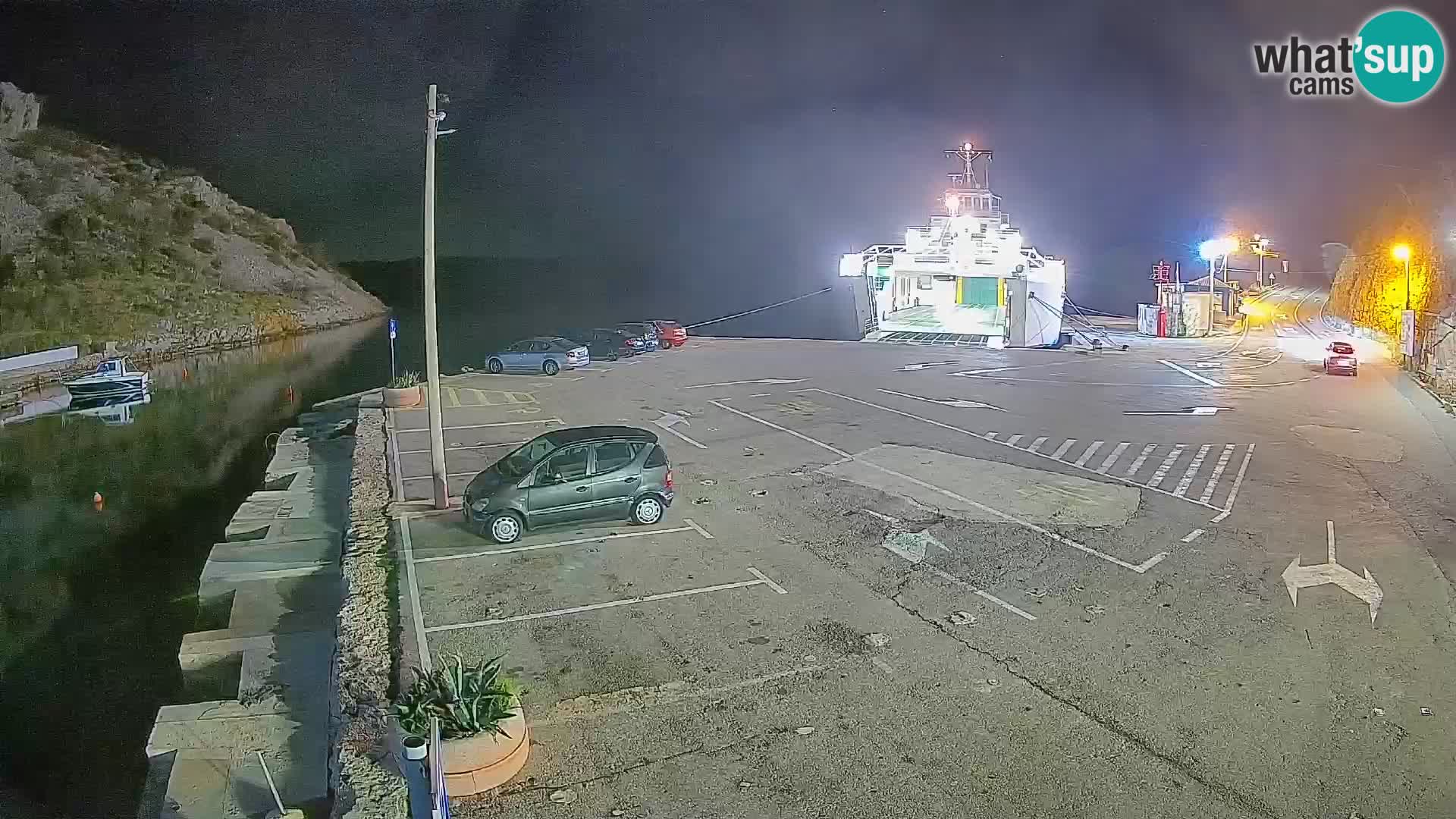 Webcam Fährhafen Prizna – zur Insel Pag