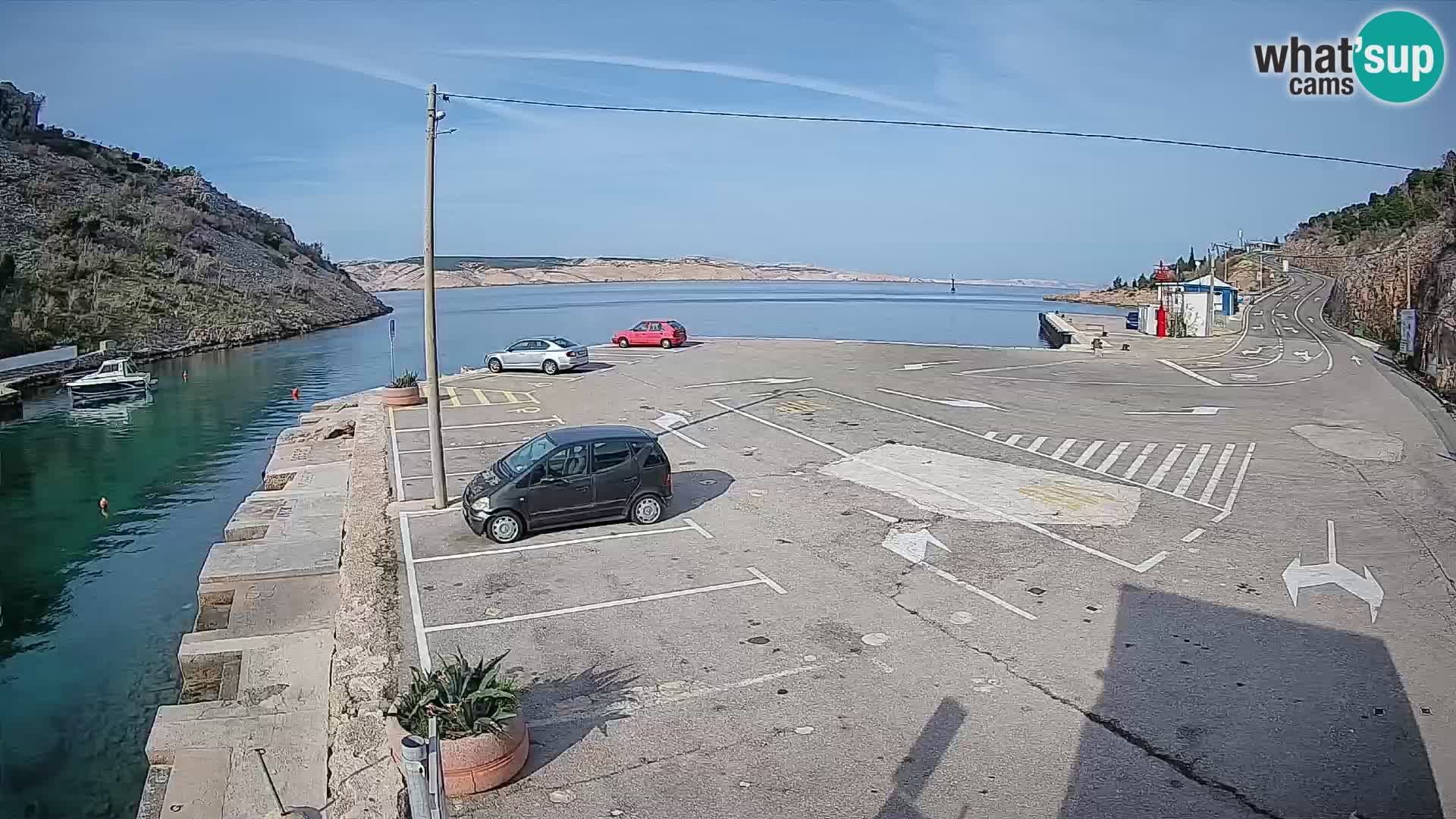 Webcam Fährhafen Prizna – zur Insel Pag
