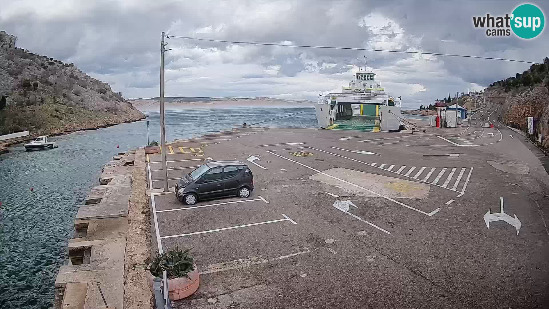 Webcam Fährhafen Prizna – zur Insel Pag