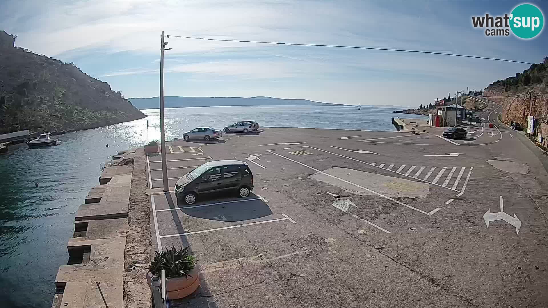 Webcam Fährhafen Prizna – zur Insel Pag