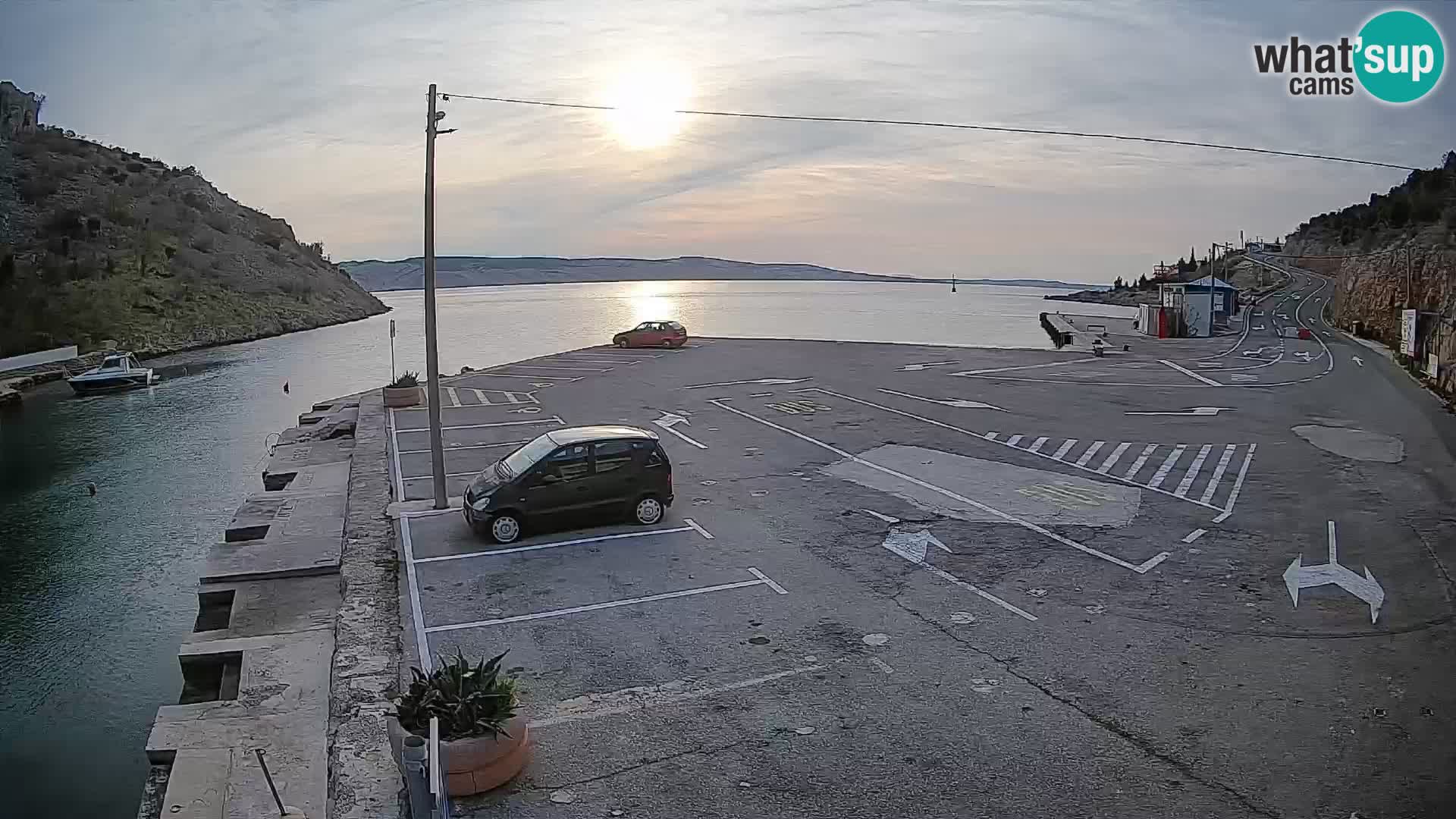 Webcam Fährhafen Prizna – zur Insel Pag