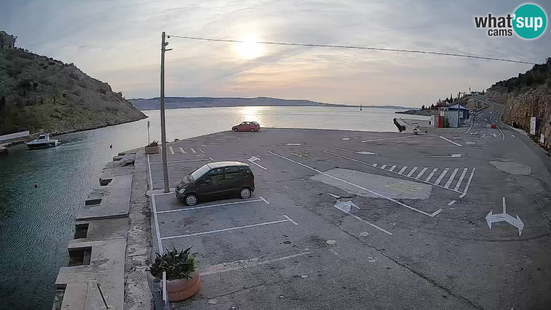 Webcam Fährhafen Prizna – zur Insel Pag
