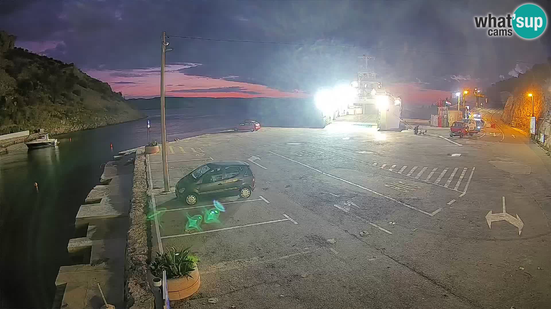 Webcam Fährhafen Prizna – zur Insel Pag