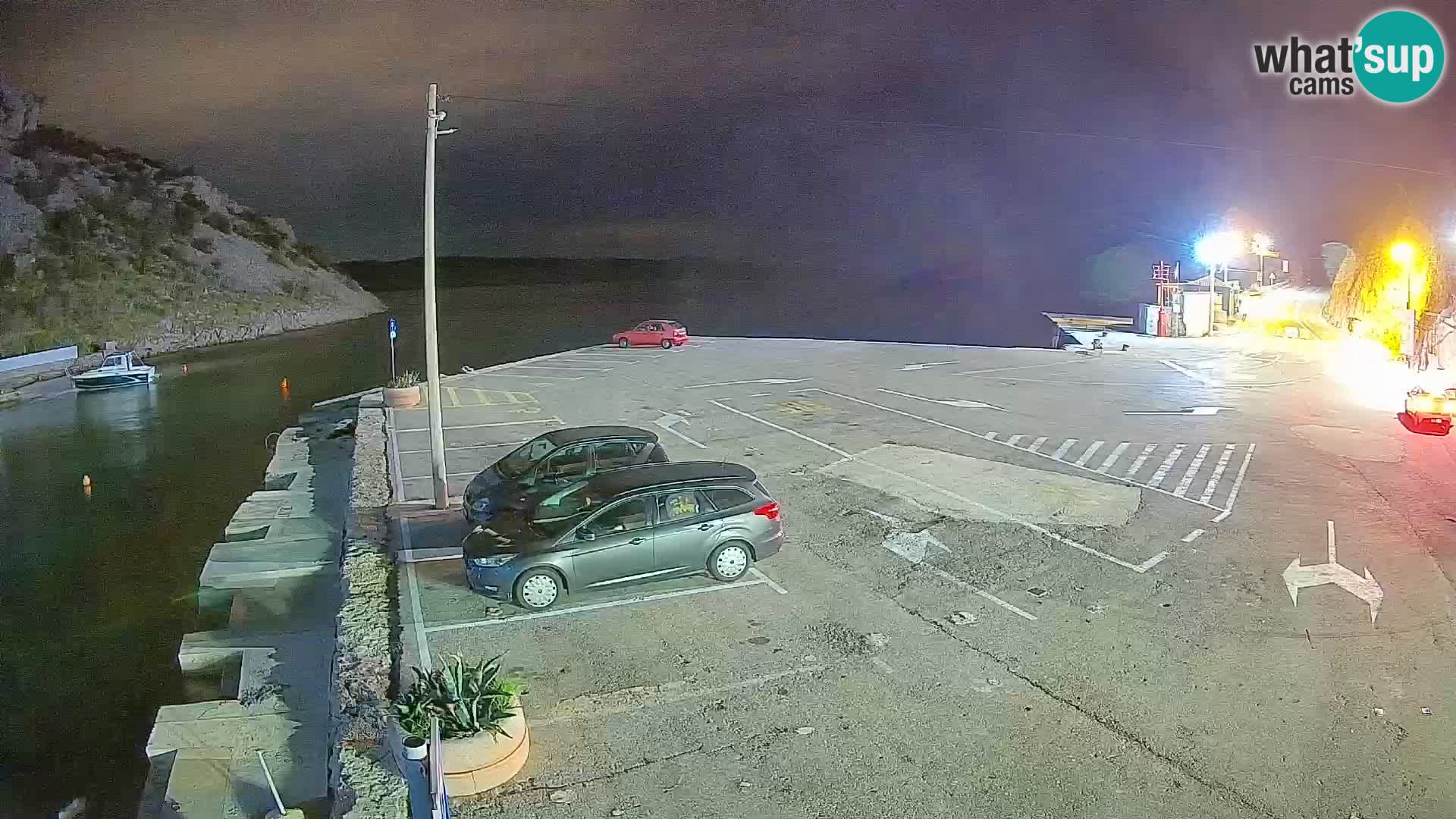 Webcam port de ferry de Prizna – vers l’île de Pag