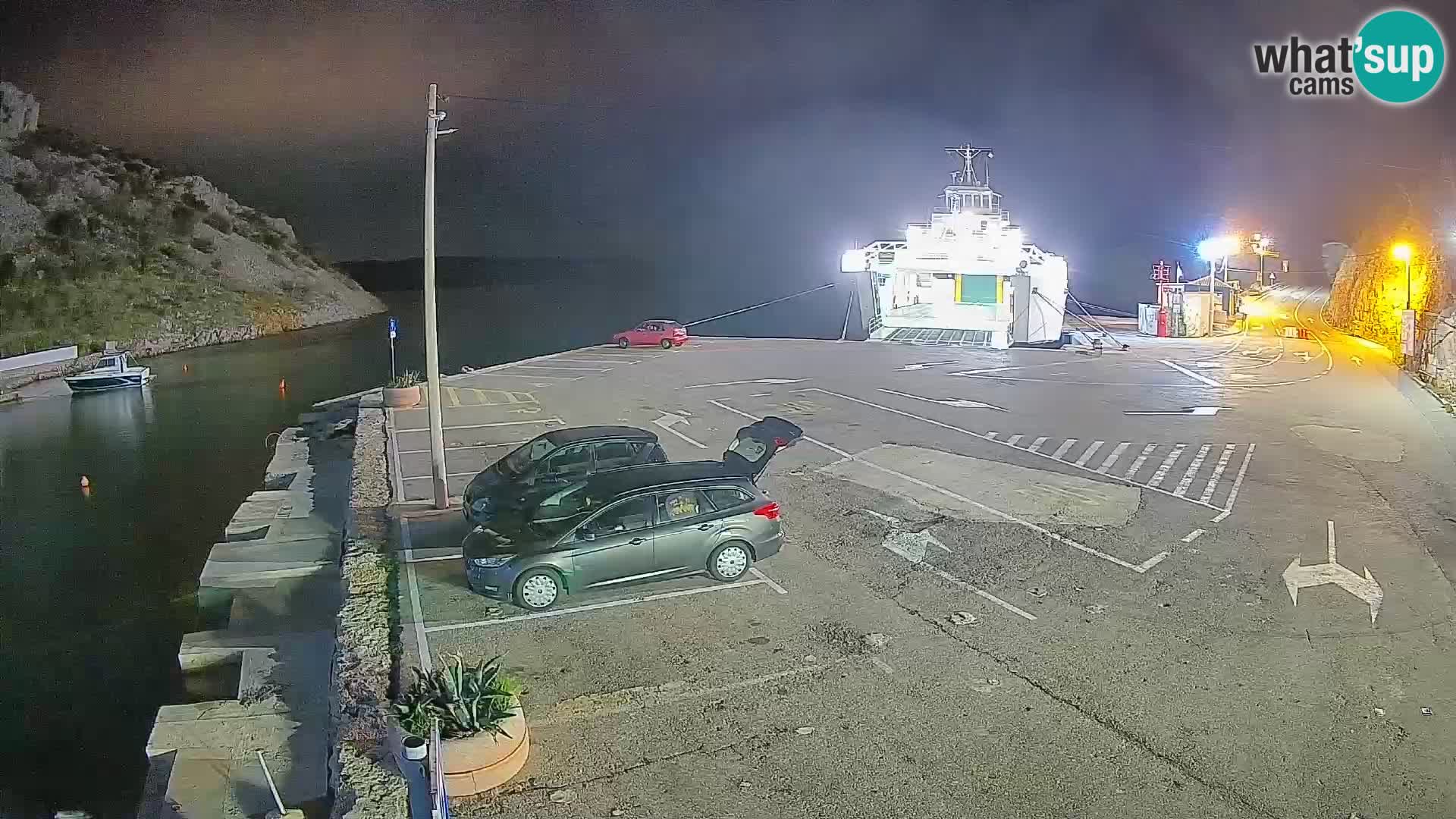 Webcam Prizna ferry port to Pag island