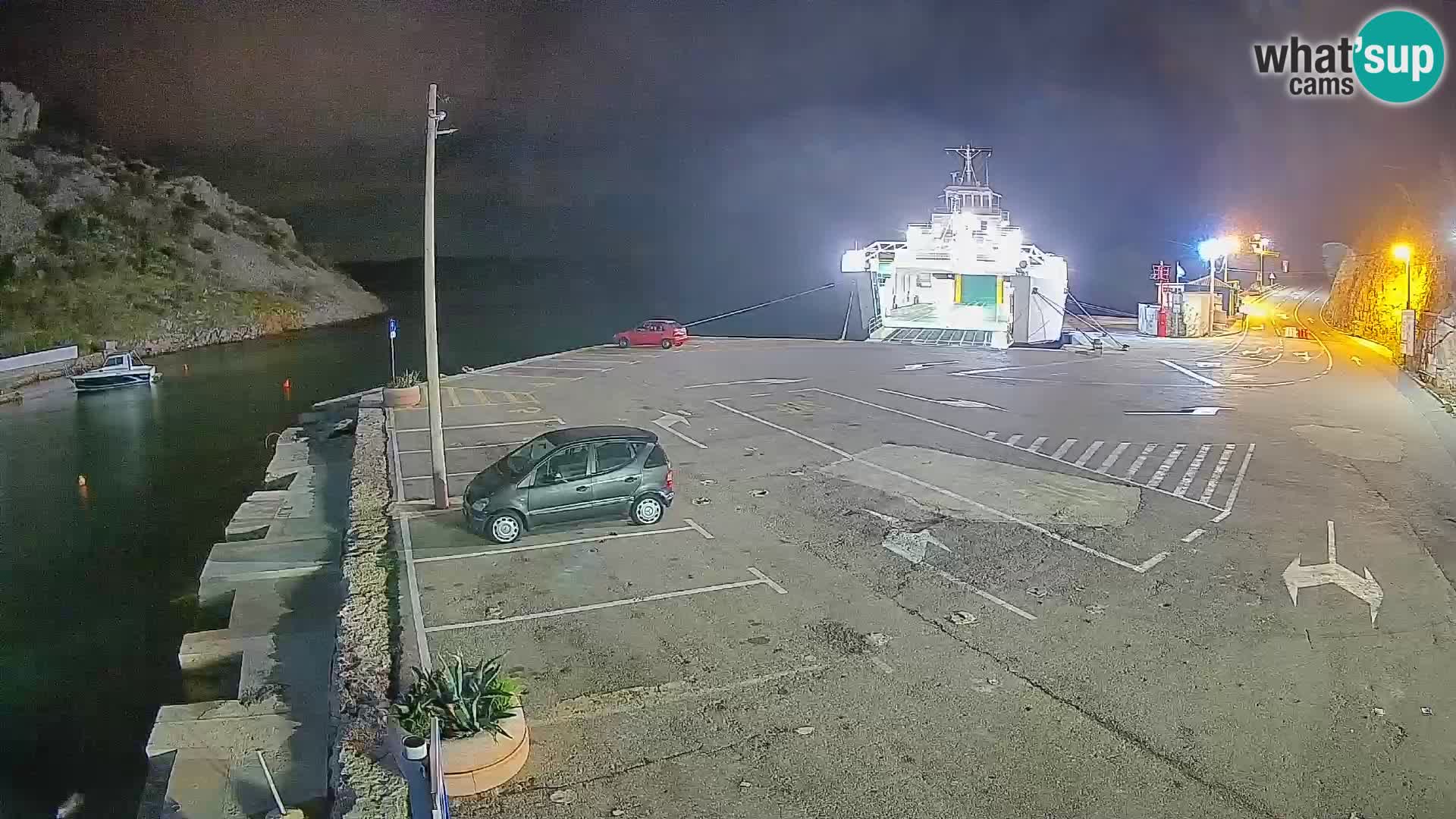 Webcam Fährhafen Prizna – zur Insel Pag