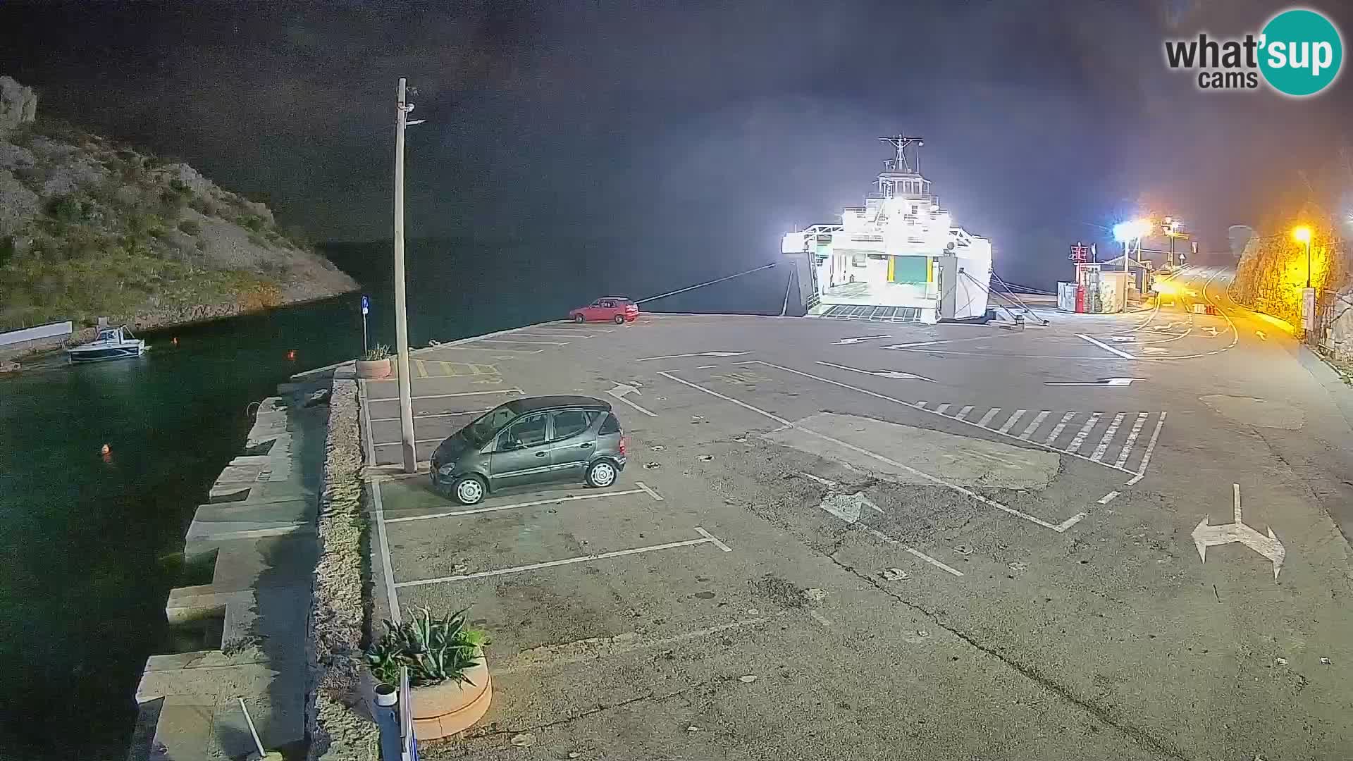 Webcam Prizna ferry port to Pag island