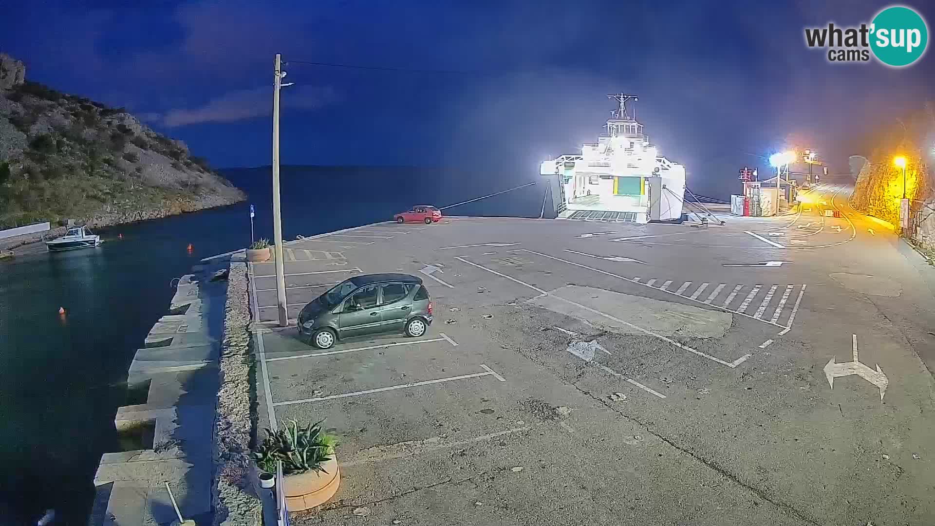 Webcam Fährhafen Prizna – zur Insel Pag