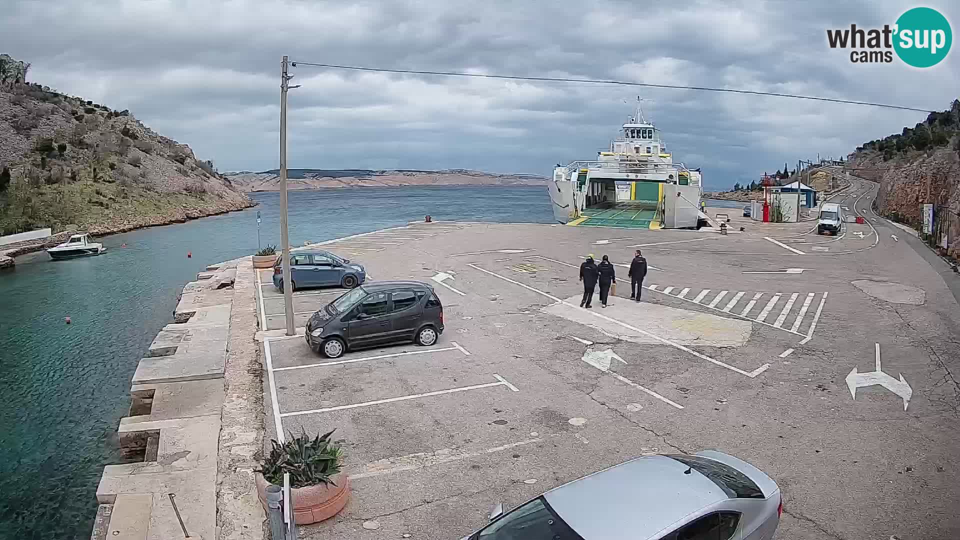 Webcam Fährhafen Prizna – zur Insel Pag