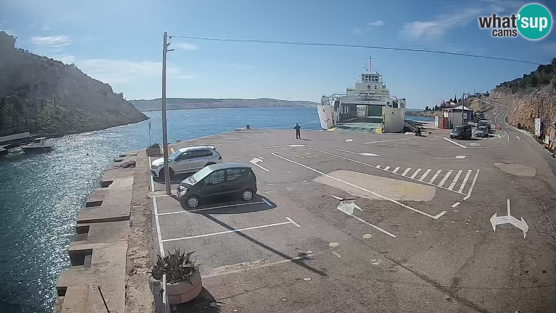 Webcam Prizna ferry port to Pag island