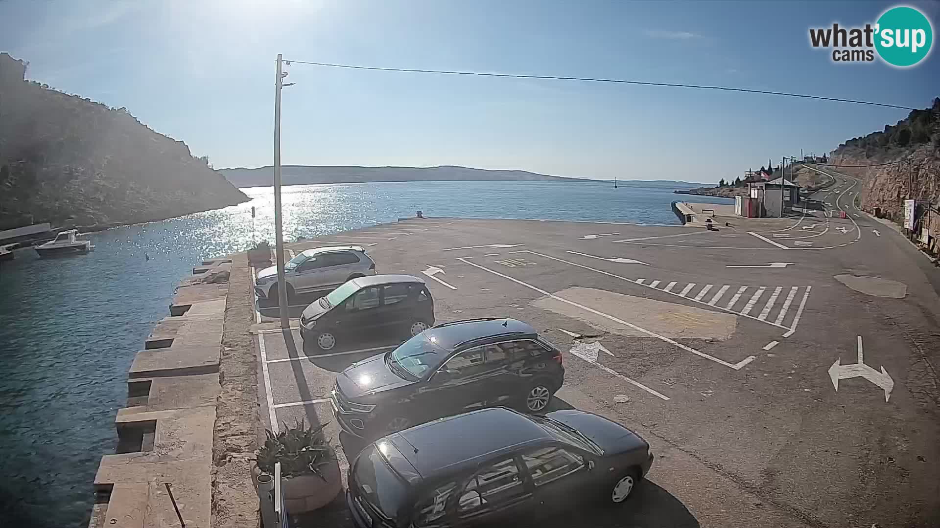 Webcam Fährhafen Prizna – zur Insel Pag