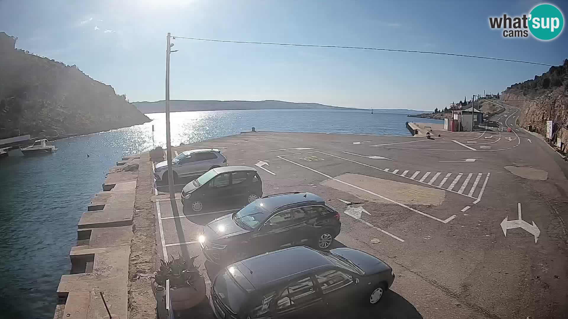 Webcam Prizna ferry port to Pag island