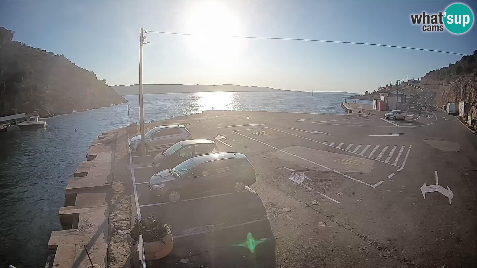 Webcam Prizna ferry port to Pag island