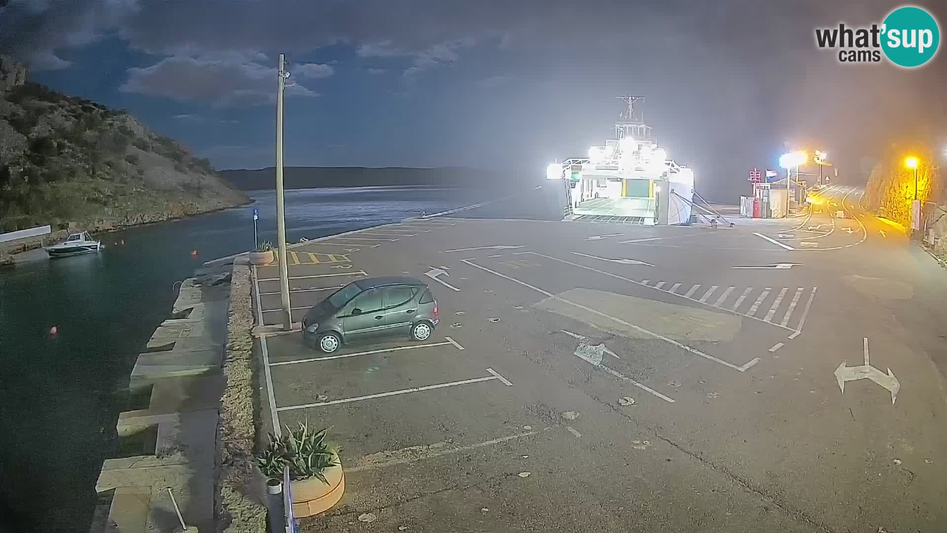 Webcam Prizna ferry port to Pag island