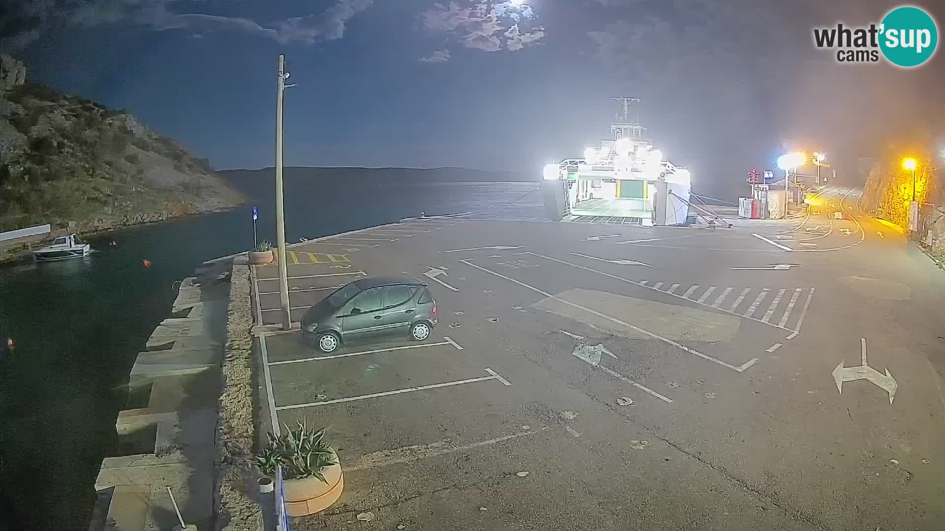 Webcam port de ferry de Prizna – vers l’île de Pag