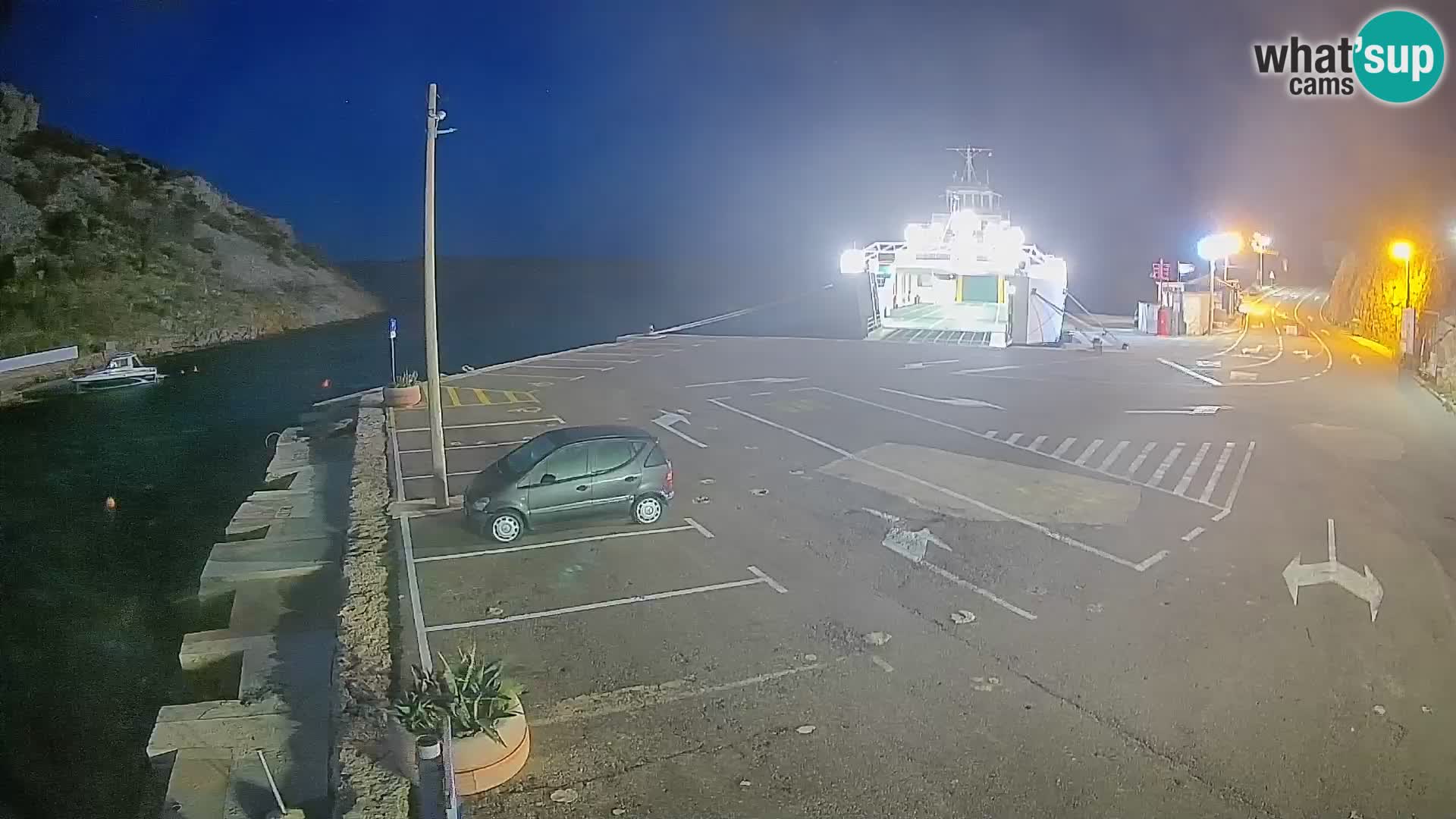 Webcam Prizna ferry port to Pag island