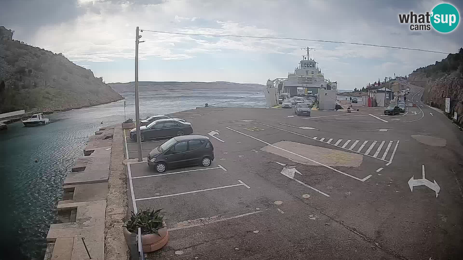 Webcam Fährhafen Prizna – zur Insel Pag