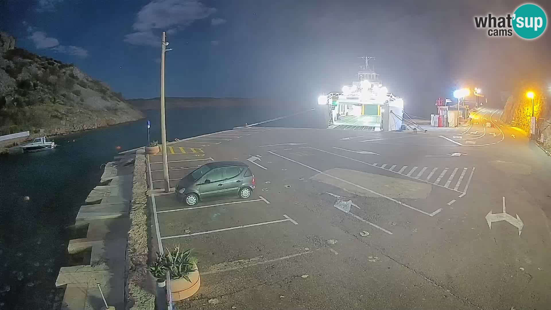 Webcam Prizna ferry port to Pag island