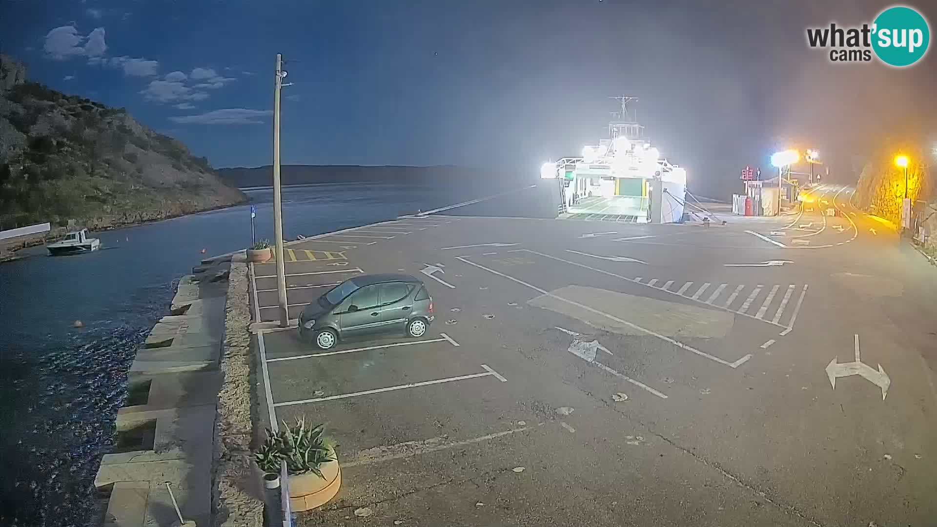 Webcam Fährhafen Prizna – zur Insel Pag