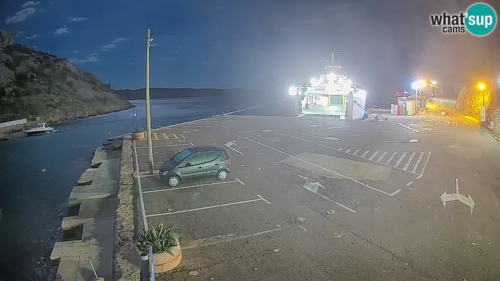 Webcam Prizna ferry port to Pag island