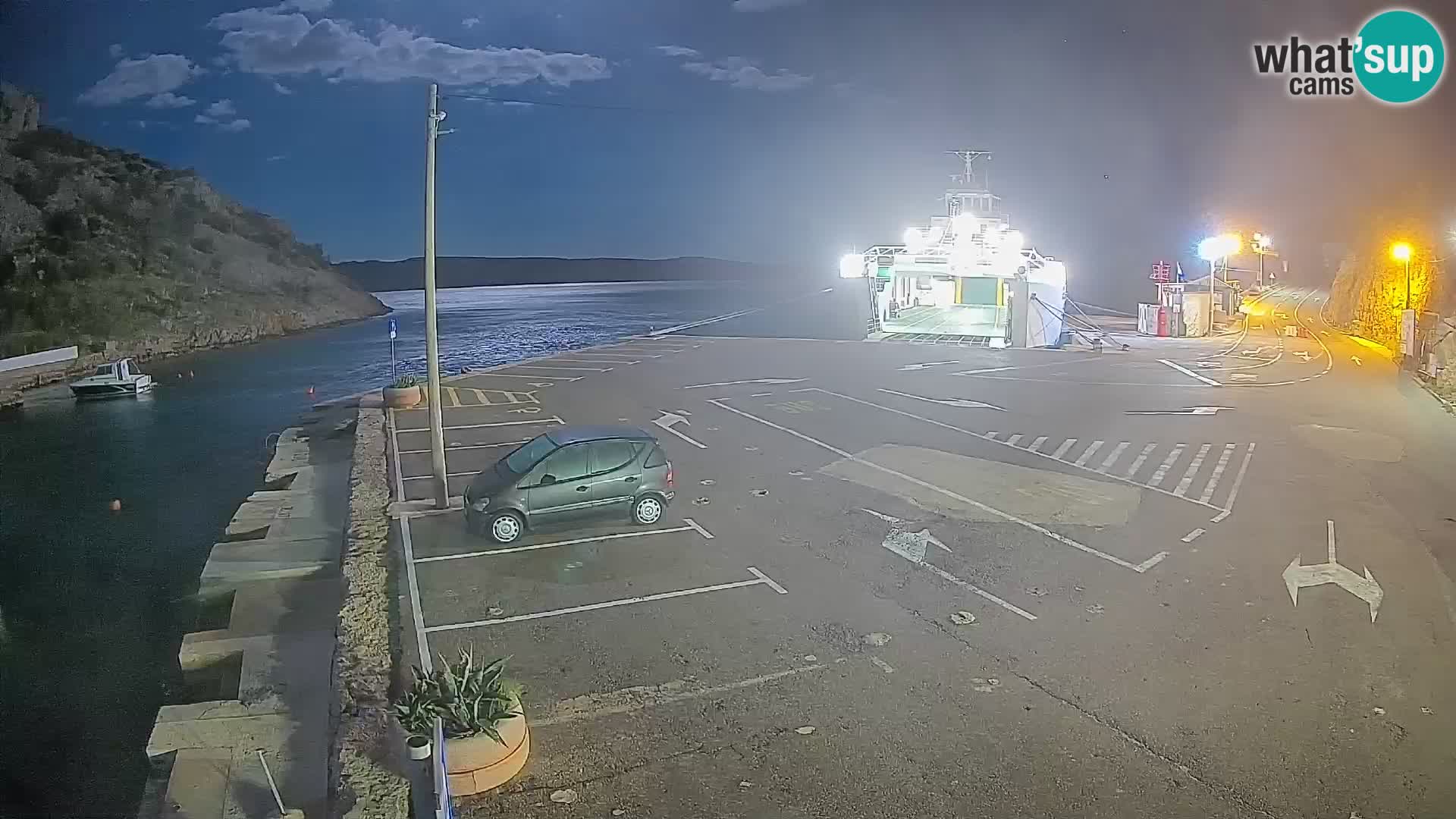 Webcam port de ferry de Prizna – vers l’île de Pag