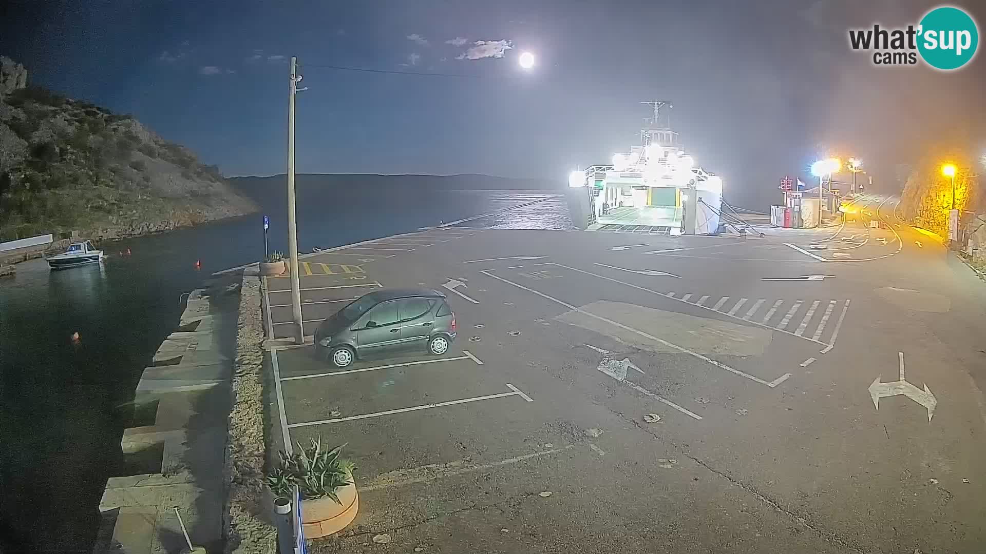 Webcam port de ferry de Prizna – vers l’île de Pag