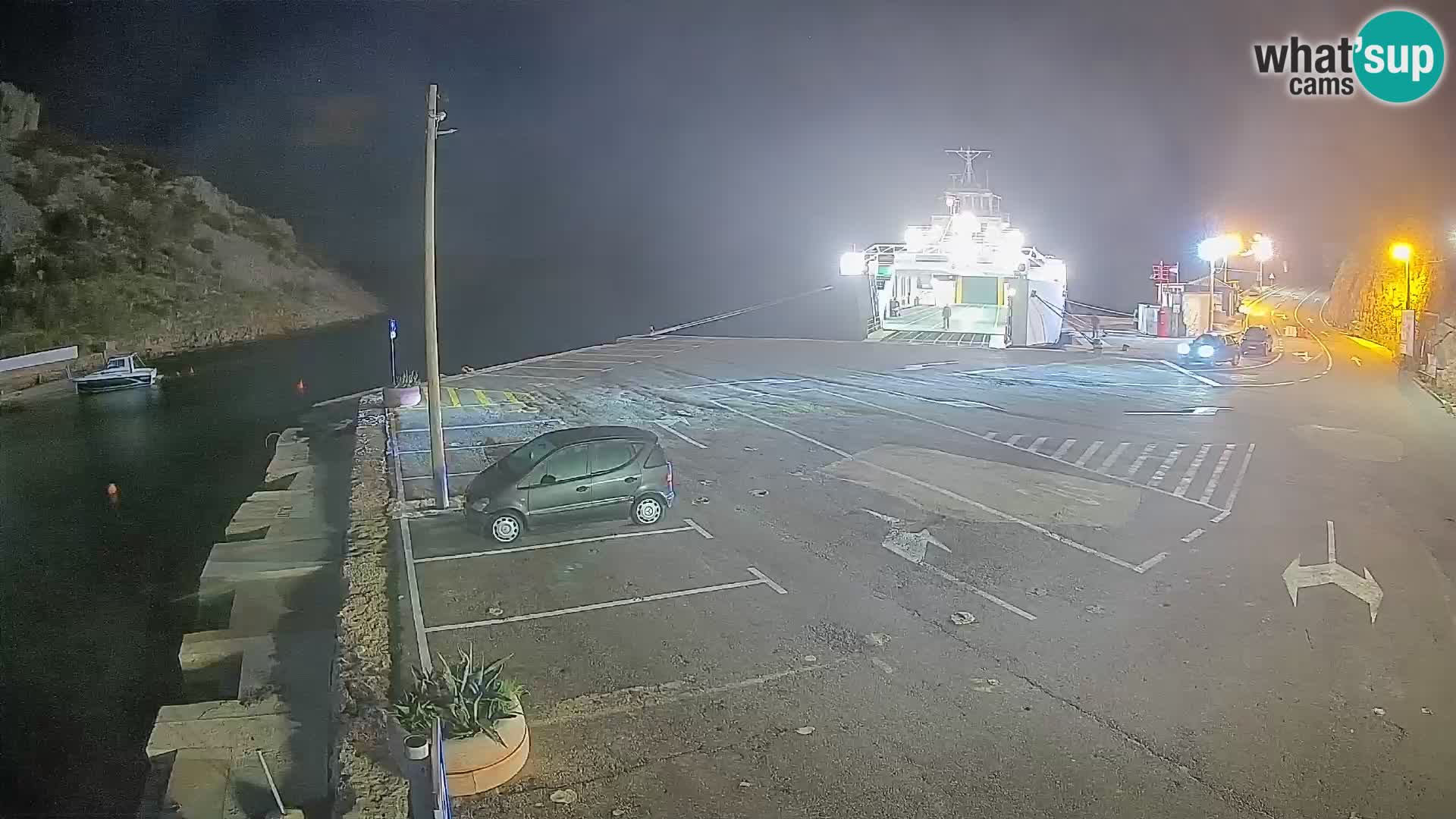 Webcam port de ferry de Prizna – vers l’île de Pag