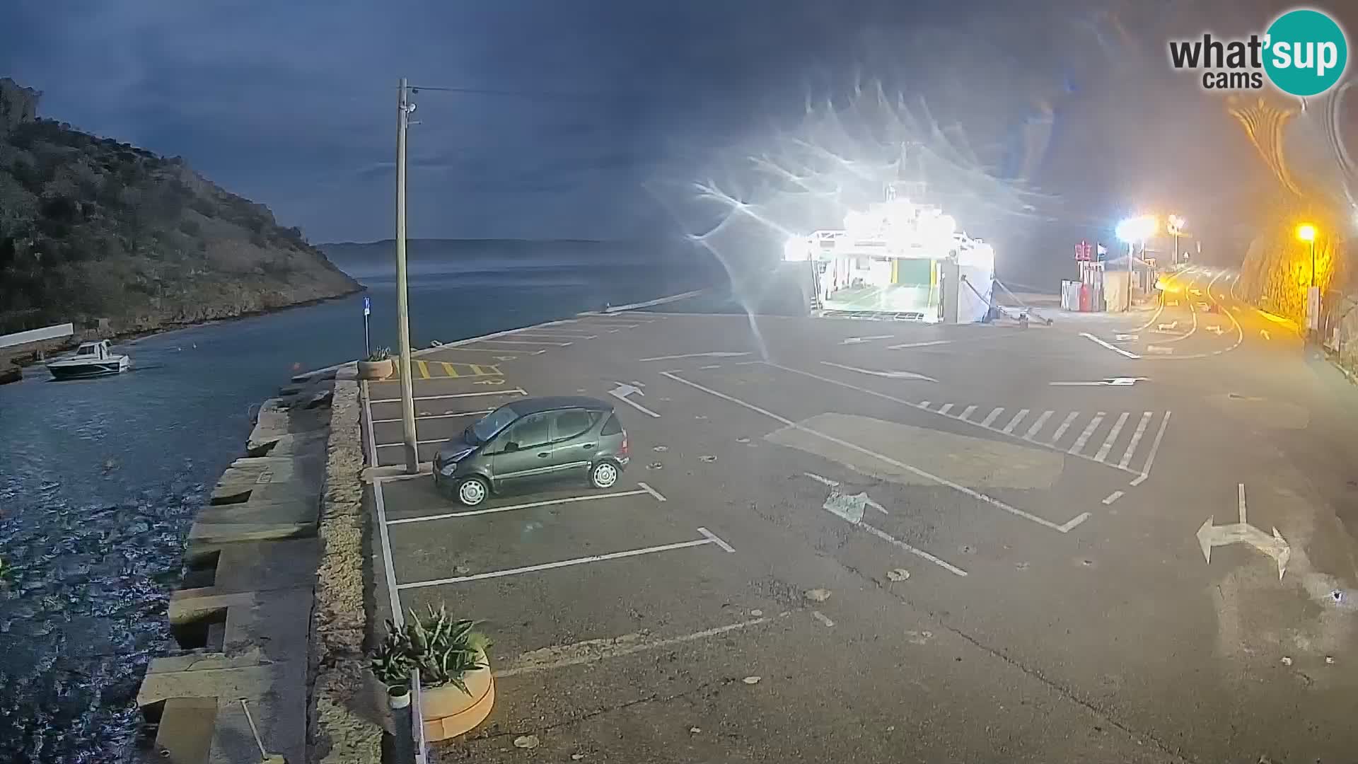 Webcam Prizna ferry port to Pag island