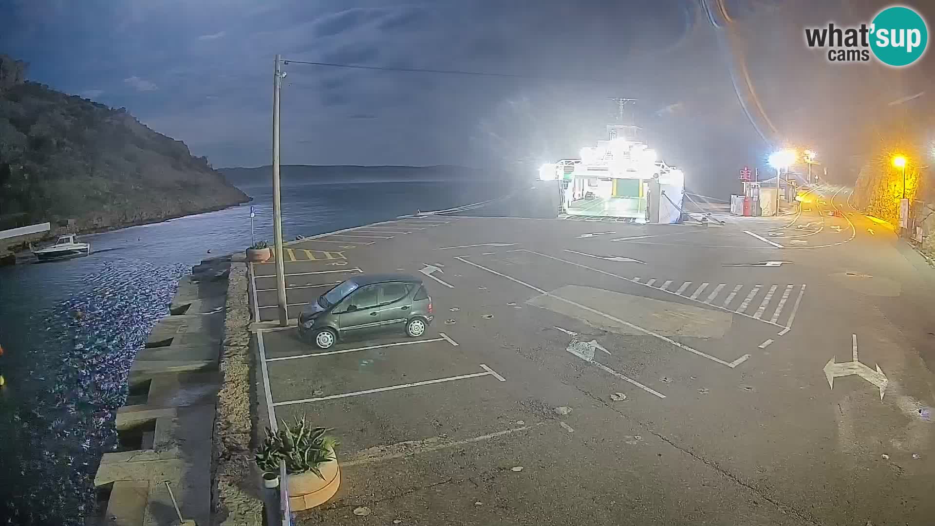 Webcam port de ferry de Prizna – vers l’île de Pag