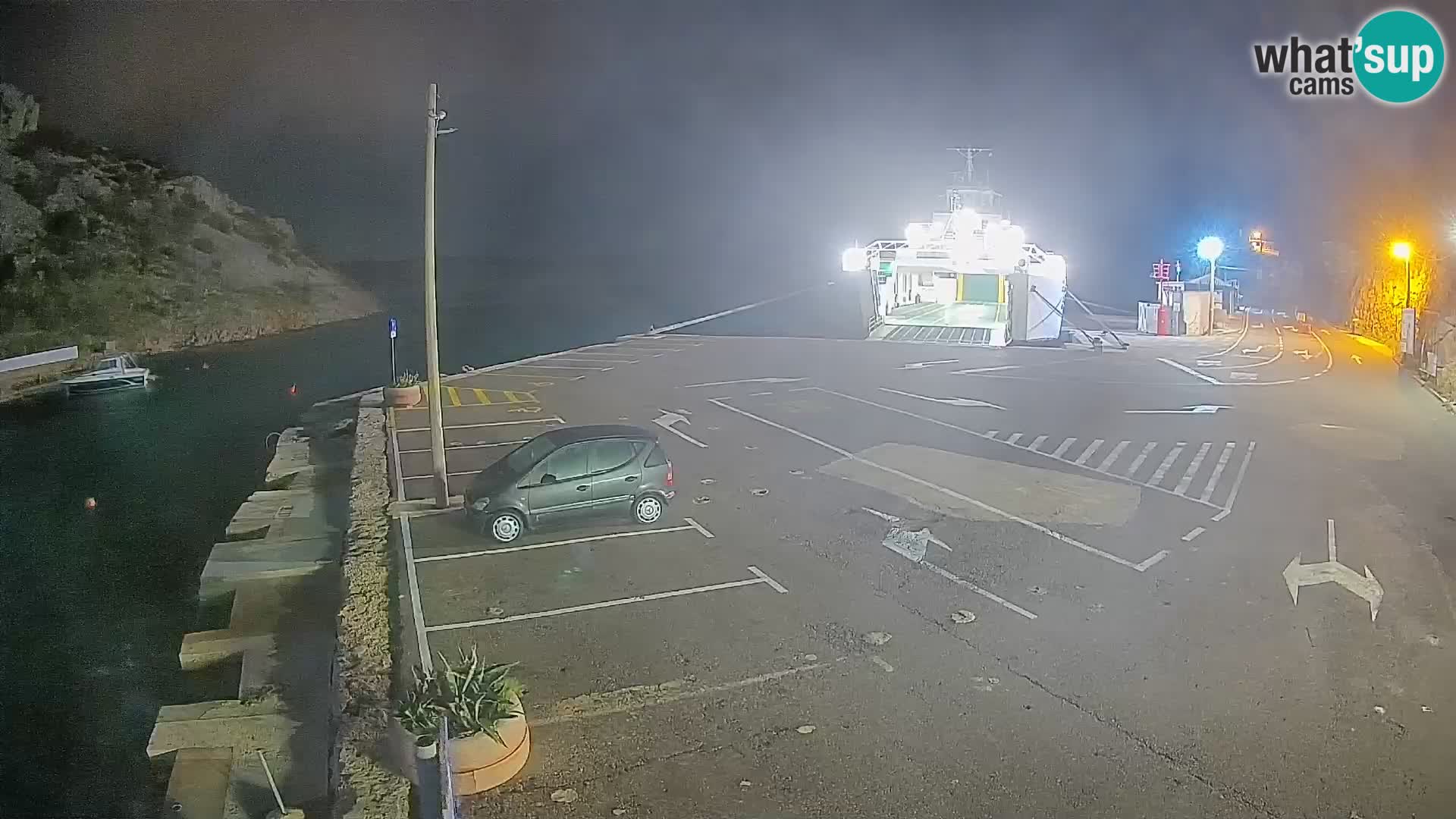 Webcam Prizna ferry port to Pag island