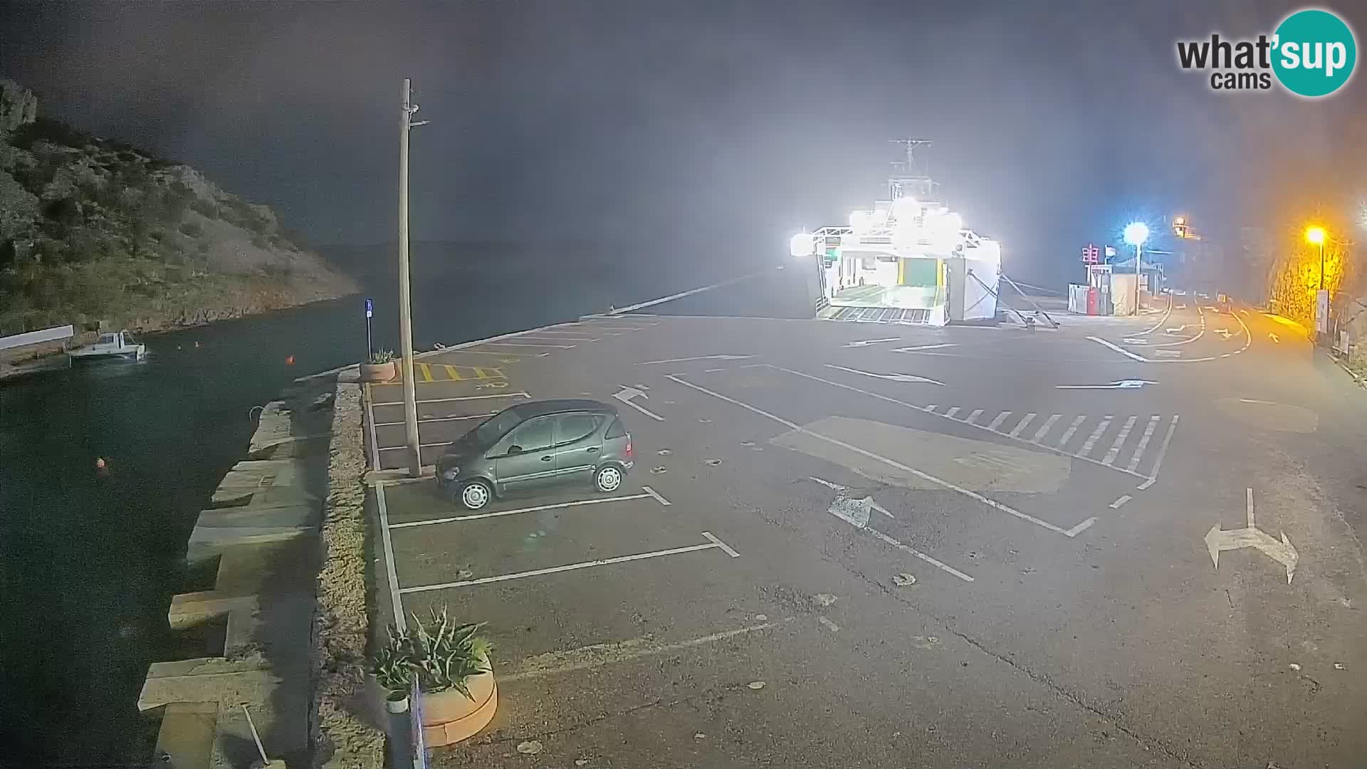 Webcam port de ferry de Prizna – vers l’île de Pag