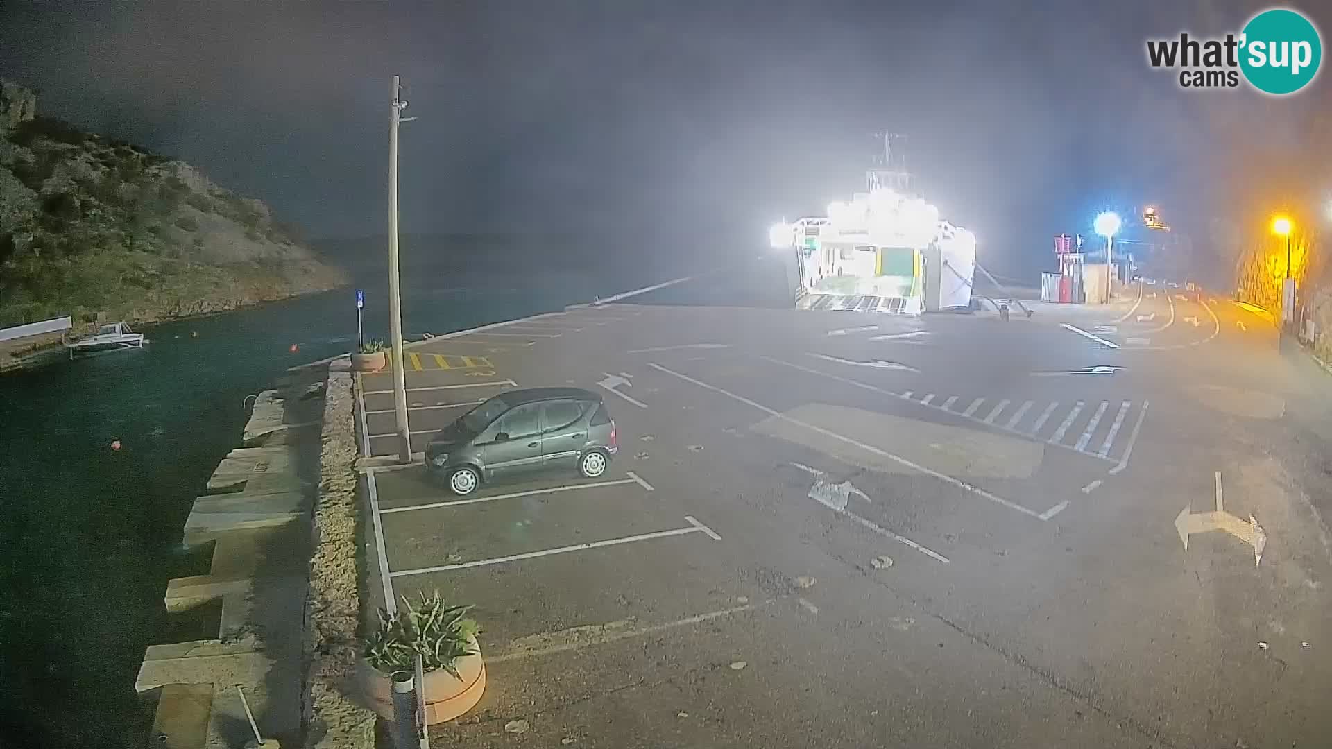 Webcam Prizna ferry port to Pag island