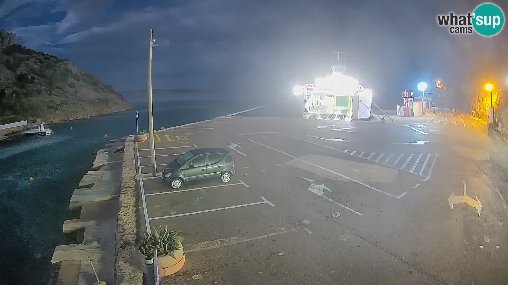 Webcam port de ferry de Prizna – vers l’île de Pag