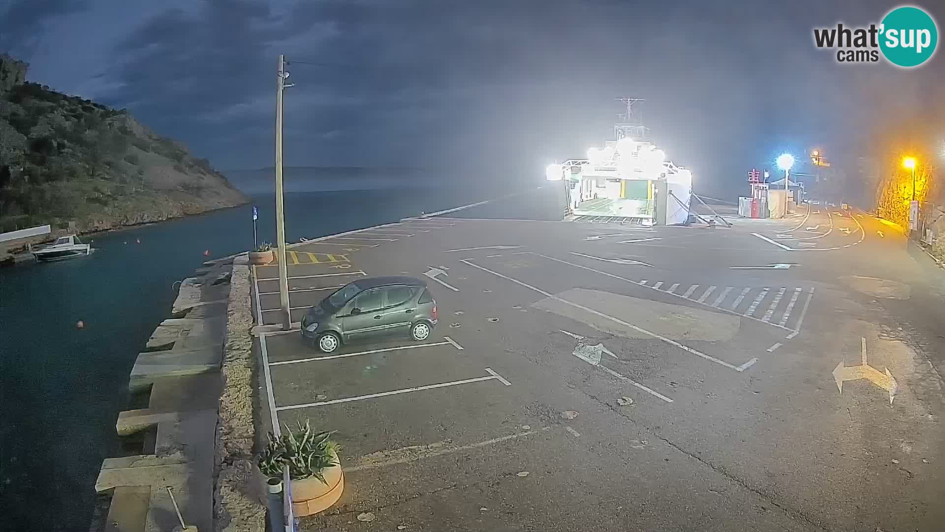 Webcam Fährhafen Prizna – zur Insel Pag