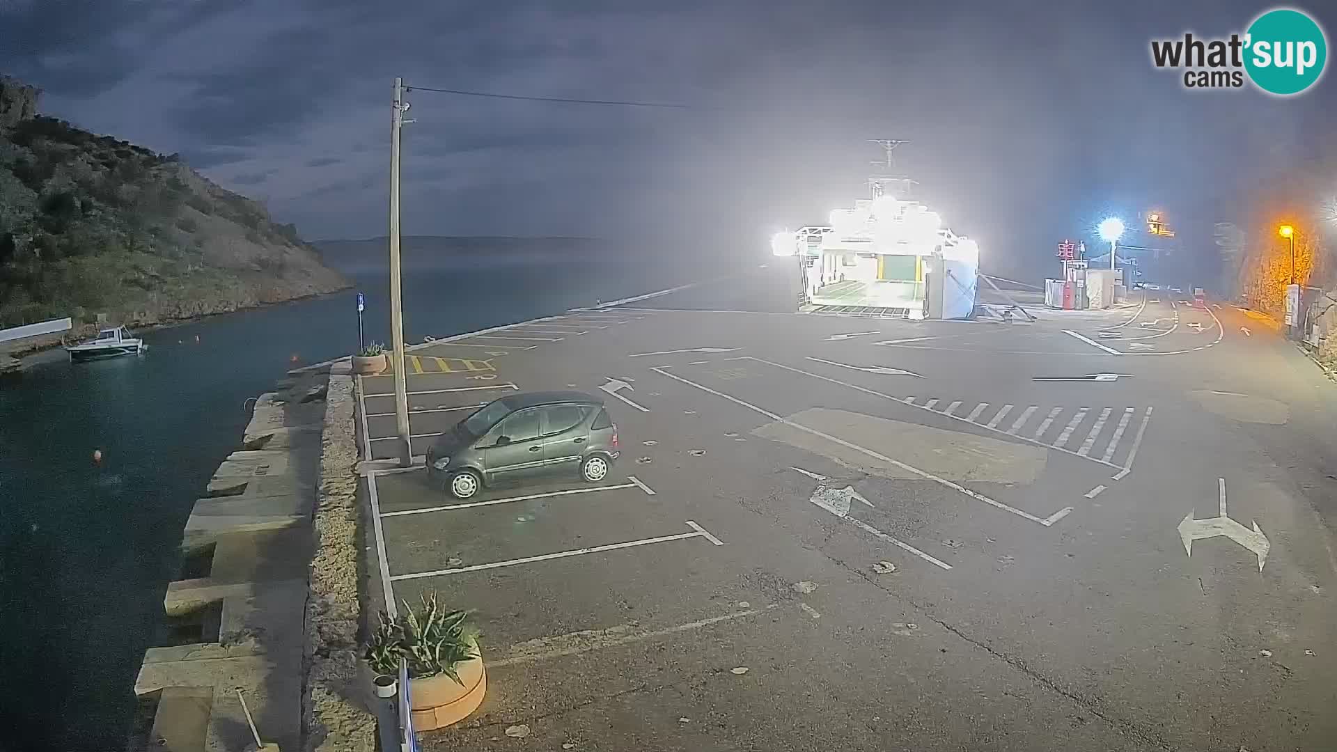 Webcam Fährhafen Prizna – zur Insel Pag