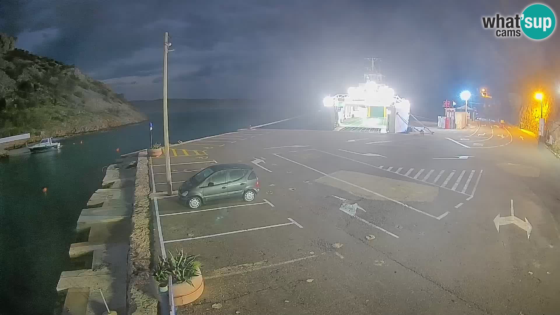 Webcam Fährhafen Prizna – zur Insel Pag