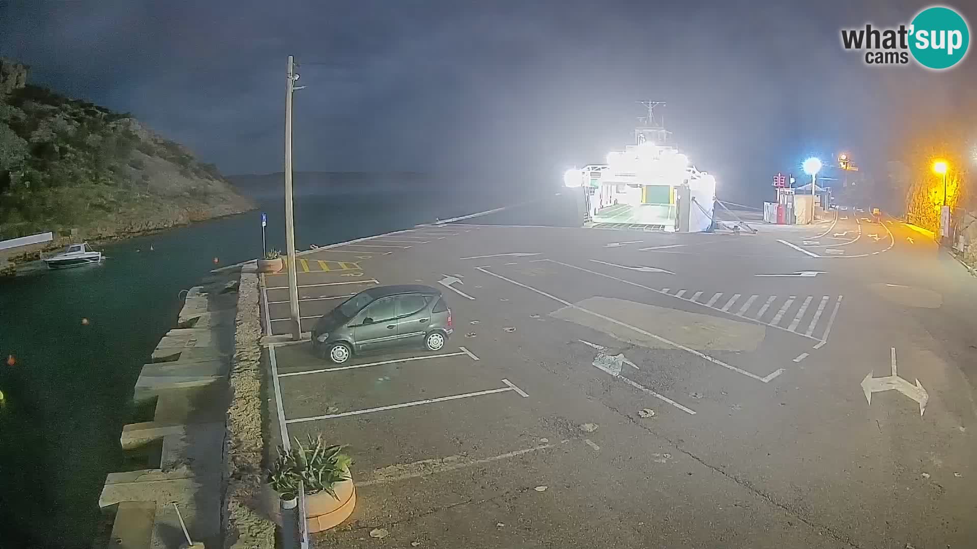 Webcam Prizna ferry port to Pag island