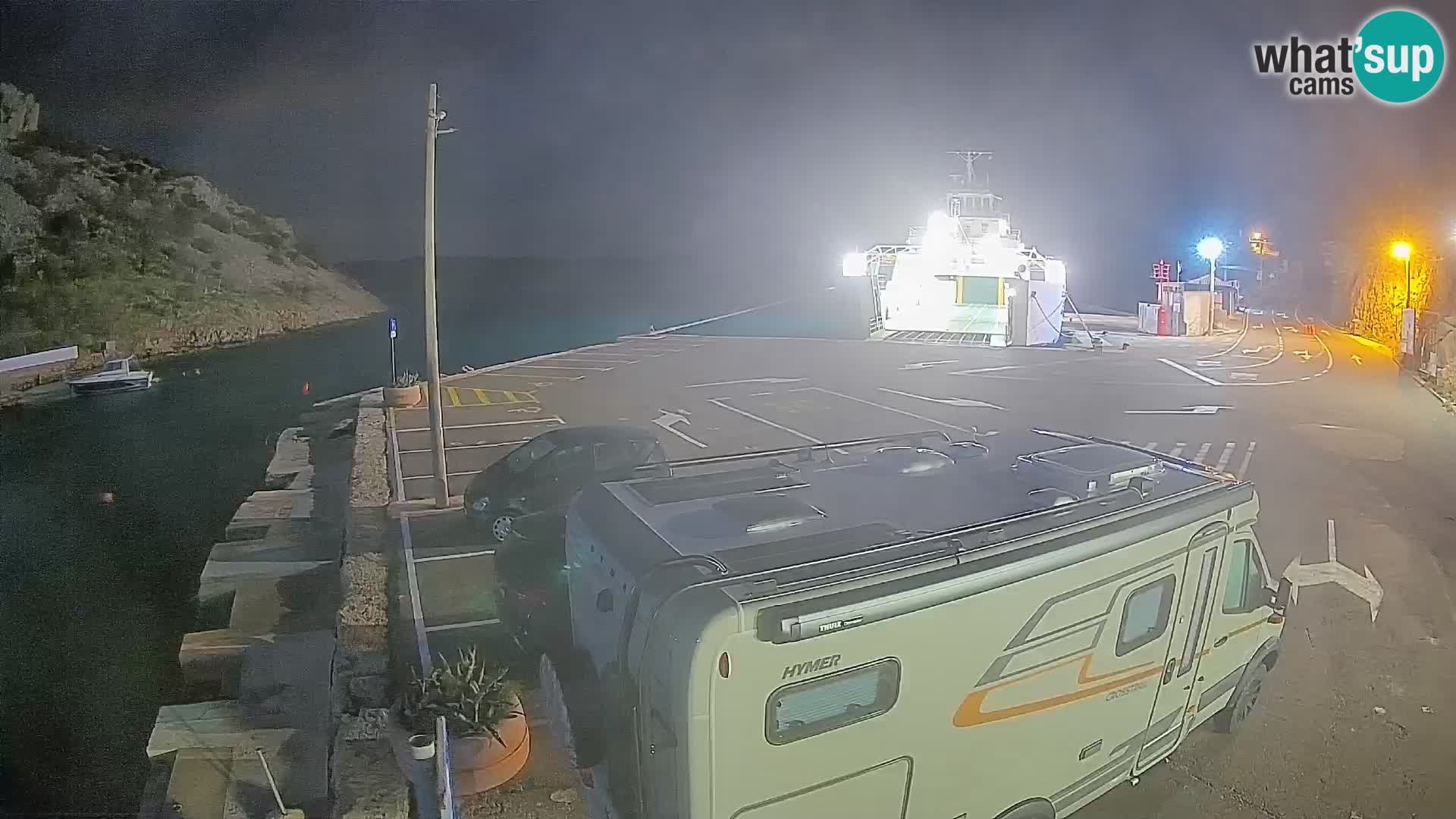 Webcam Prizna ferry port to Pag island