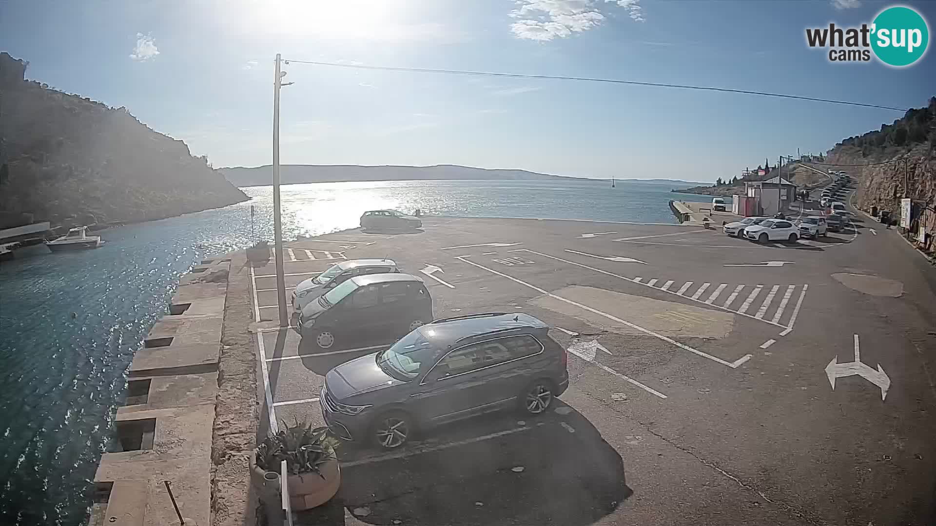 Webcam Fährhafen Prizna – zur Insel Pag